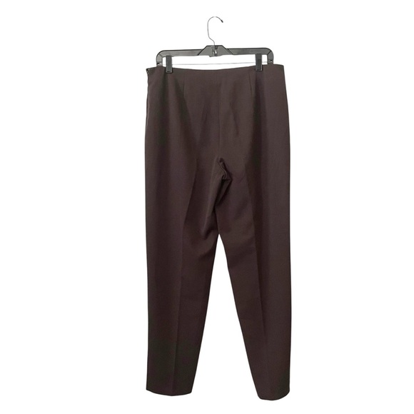 Talbots Heritage Slim Pants Womens Size 12 Petite Brown Side Zip Dress Pants Zip - Picture 4 of 6